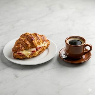 Croissant Mixto Y Café (250 Ml.)