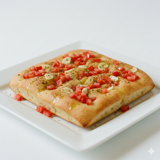 Focaccia De Ajo Y Tomate Natural