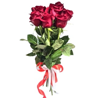 Buchet  Simplitate Elegenta cu 7 trandafiri rosii 