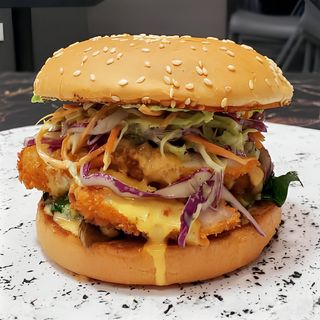 Бургер со стрипсами