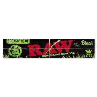 Foite RAW Black Organic Hemp KS Slim, 32Foite