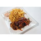 Bbq Chicken Wings With Fries