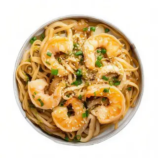 Tallarines Fritos Con Gambas虾炒面