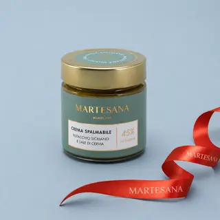 Crema spalmabile con pistacchi siciliani e sale di Cervia