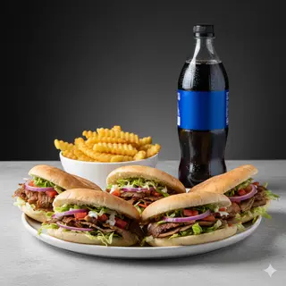 Menú 5 Pitas Kebab