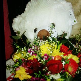 URSO COM BOUQUET CAMPESTRE OFERTA DE CHOCOLATE