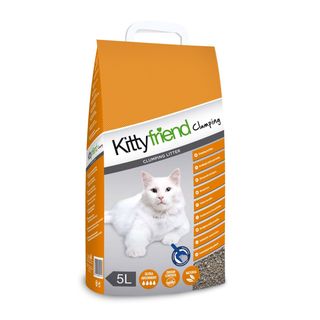 KITTYFRIEND Clumping, grudajući mineralni pijesak za mačke, bezmirisni, 5l (KOD PKITFRCL005L31)