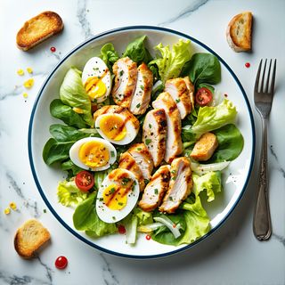 Salata cu pui crocant