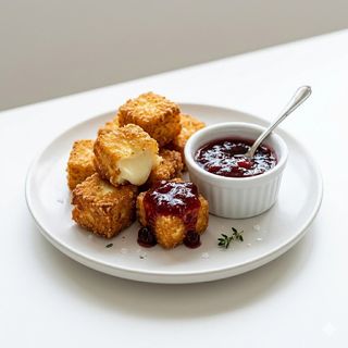 Queso Frito Con Mermelada