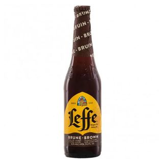 Cerveza belga leffe brune