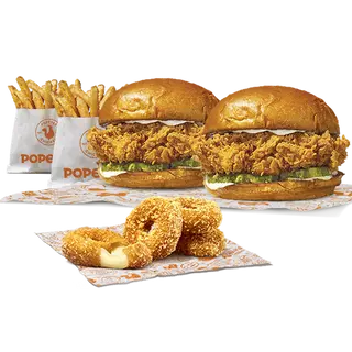 2 Chicken Sandwich + 2 Cajun Fries + 4 Gouda Rings