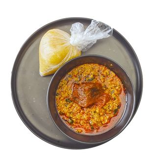 Egusi + Beef + Eba