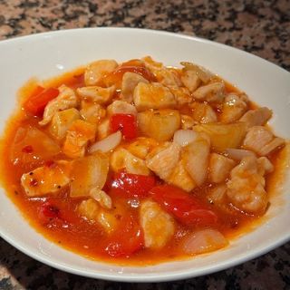 Pollo in salsa piccante