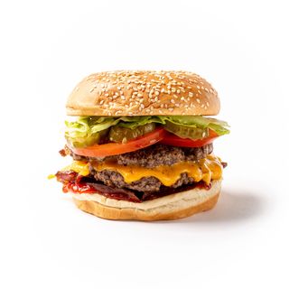 Hamburguesa con queso y beicon