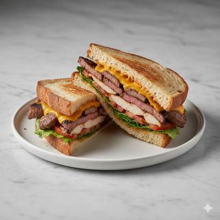 Menú sándwich super a la parrilla