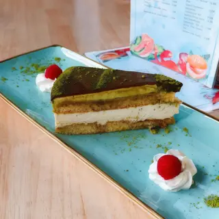 Tarta tiramisú de te matcha