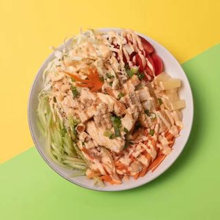 Teppanyaki Chicken Poke i Coca-Cola