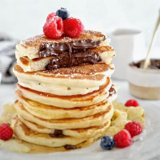 pancakes nutella + chocolat fondu