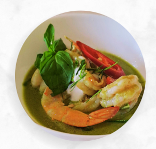 16B. Curry Verde Con Langostinos