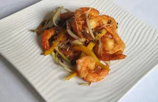 Gamberi in salsa agrodolce