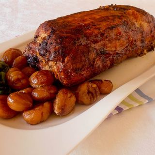 Sug Lombo de Porco com Crosta de Alheira + Sopa 