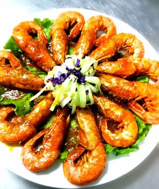 Dinstani škampi na kineski