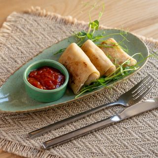 Млинці з рослинним м'ясом