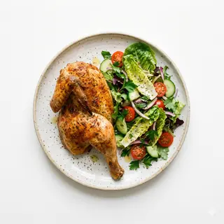 1/2 Pollo Asado Con Ensalada