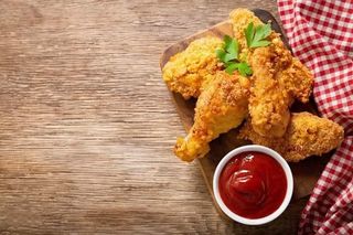 Menú Pollo Empanado (5 Uds.)