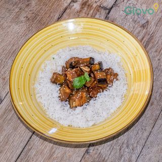 Vinete cu miso și susan, orez basmati