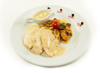 Pui cu sos gorgonzola