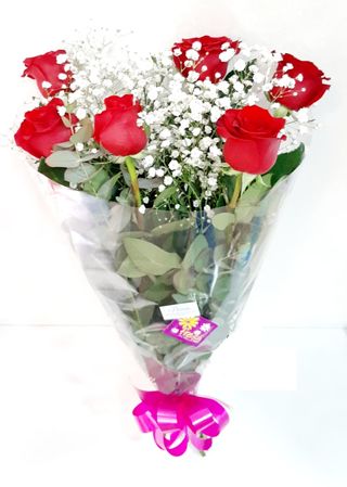 Ramo De 6 Rosas Rojas