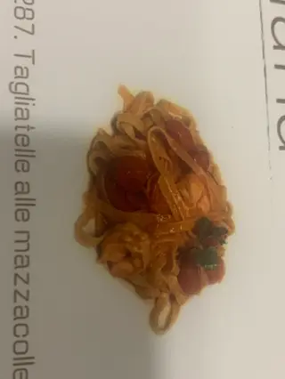 287. Tagliatelle alle mazzacolle al sugo