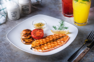 Семга на гриле