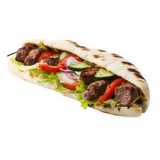 Bocadillo De Kebab Con Verduras