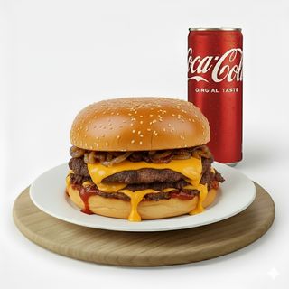 Smash double + Lattina Coca-Cola
