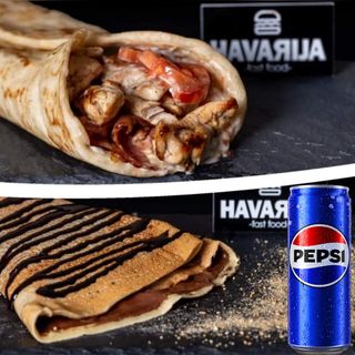 Pileći wrap + palačinka sa Nutellom+ Pepsi 330ml