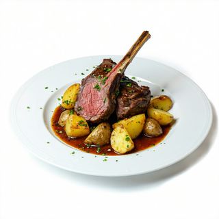 Plato Con Cordero Y Patatas