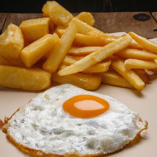 Huevo Con Patatas Fritas