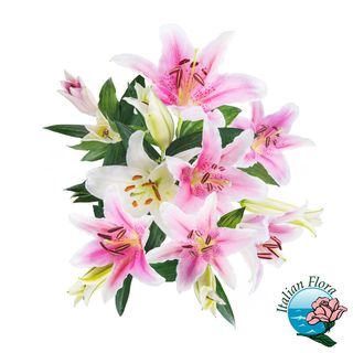 Bouquet di gigli rosa