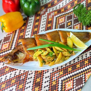 Копченый жерех с картофелем