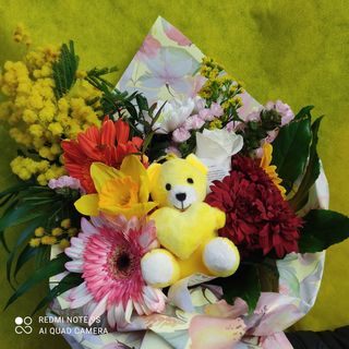 Bouquet con orsetto 