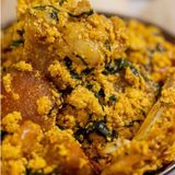 Egusi Chicken Plus: Egusi + Chicken + Beef + Kpomo + Pounded Yam