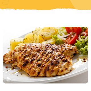 plat escalope de poulet grillé 