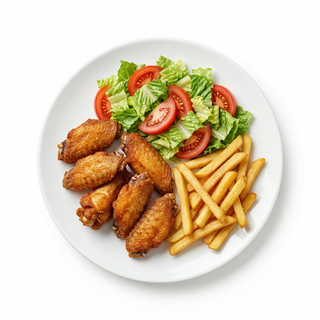 Plato De Alitas Completo (6 Uds.)