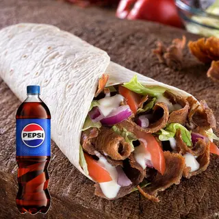 Kebab na cienkim cieście - zestaw z Pepsi 500ml