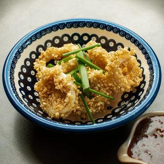 Kalmary z chrupiącym czosnkiem