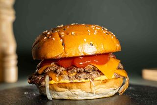 Cheesy smashed burger