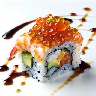 63 Ebiten spicy salmon roll
