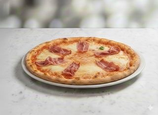 Margherita con prosciutto crudo tonda